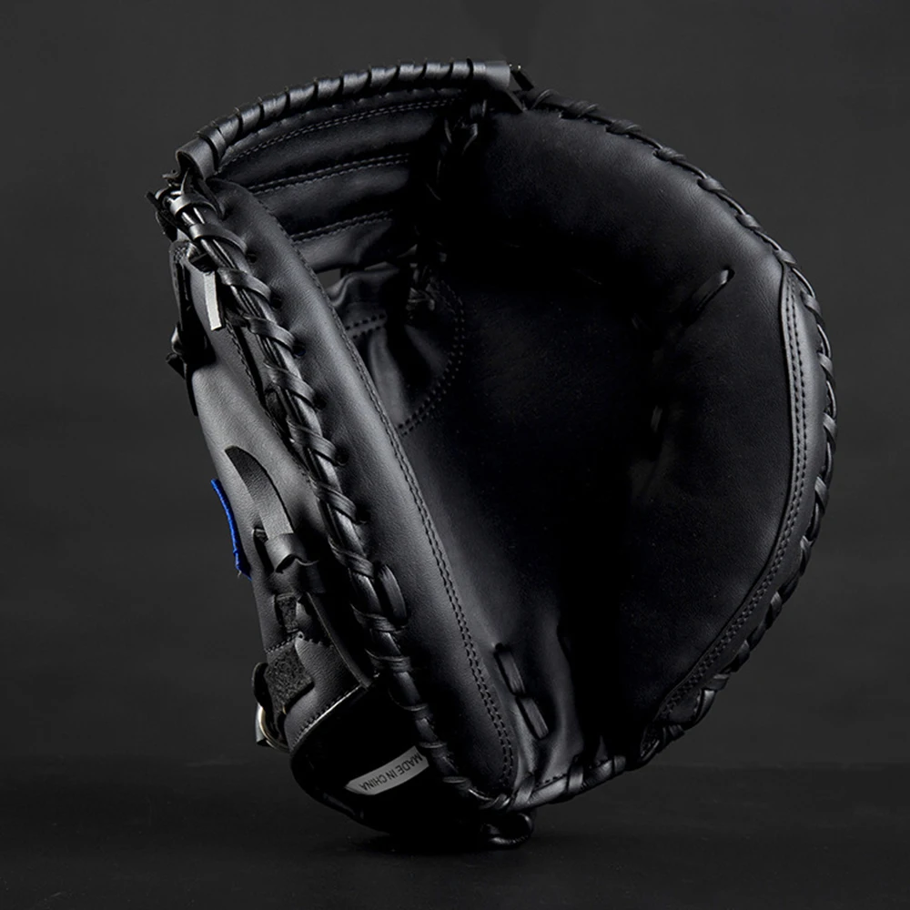 FDBRO Спорт на открытом воздухе коричневый черный ПВХ Бейсбол Catcher Перчатки Софтбол практическое оборудование Размер 12,5 левая рука для обучения взрослых