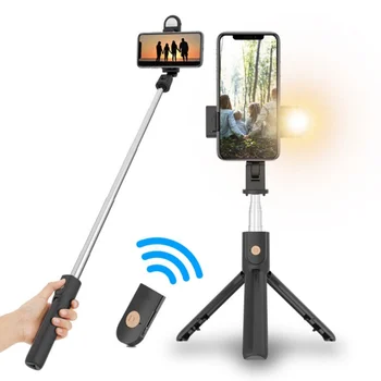

Foldable Bluetooth Remote Selfie Sticks Extendable Shutter Tripod Holder For Cell Phone Tripod