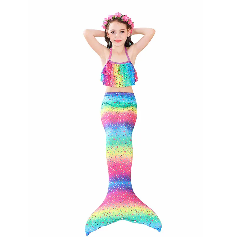 girls mermaid tail swimsuit DH102-2