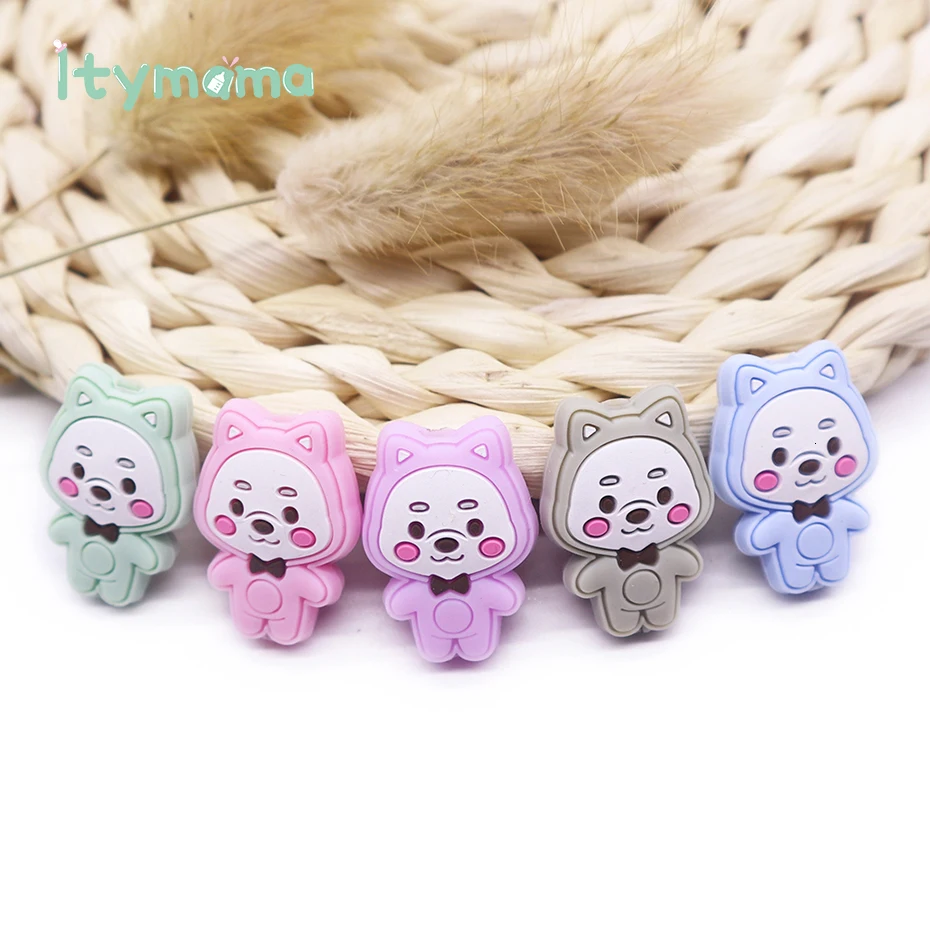 Itymama, силиконовые бусины, BPA бесплатно, детские игрушки для прорезывания зубов, игрушки для соски, зажимы, аксессуары, силиконовый грызун, миниатюрный стержень, детский Прорезыватель