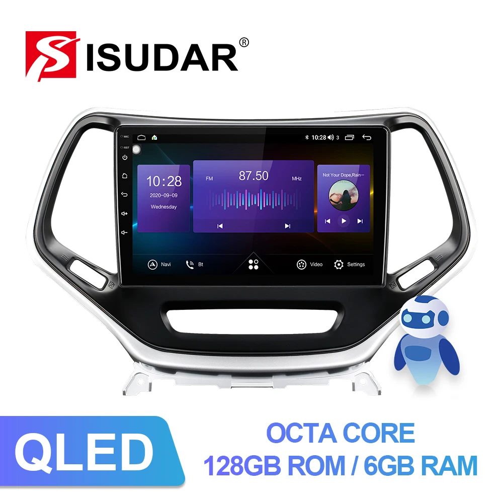 Автомагнитола ISUDAR для Jeep Cherokee 5 KL 2014 2018 Android 10 Авторадио мультимедиа GPS DVR AHD камера