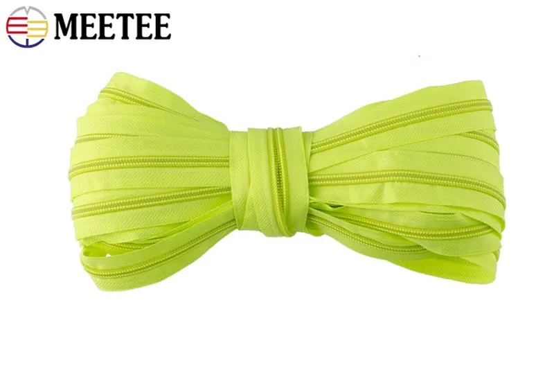 Meetee 5# разъемная застежка-молния 5/10 метров застежка-молния нейлона+ тянуть ползунки для домашнего текстиля багаж для одежды сумки Стёганое одеяло чехол на молнии Швейные аксессуары AP672