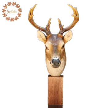 

New Arrival!! Unique Product Elegant Deer Head Ornaments Elk Decoration Resin Home Accessories Simulated Animal Best Gift