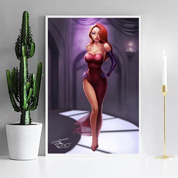 

Sexy Jessicas Rabbits Nordic Style Wall Art Canvas Painting Poster Abstract Print Decorative Picture For Living Room Home Decor