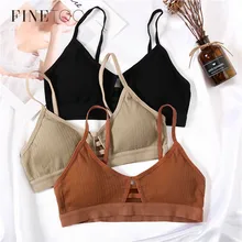 女性 bralette 中空アウト無線ランジェリーフィットネスブラジャー女性のコットン作物トップスブラジャーソフトのシームレスな下着(China)