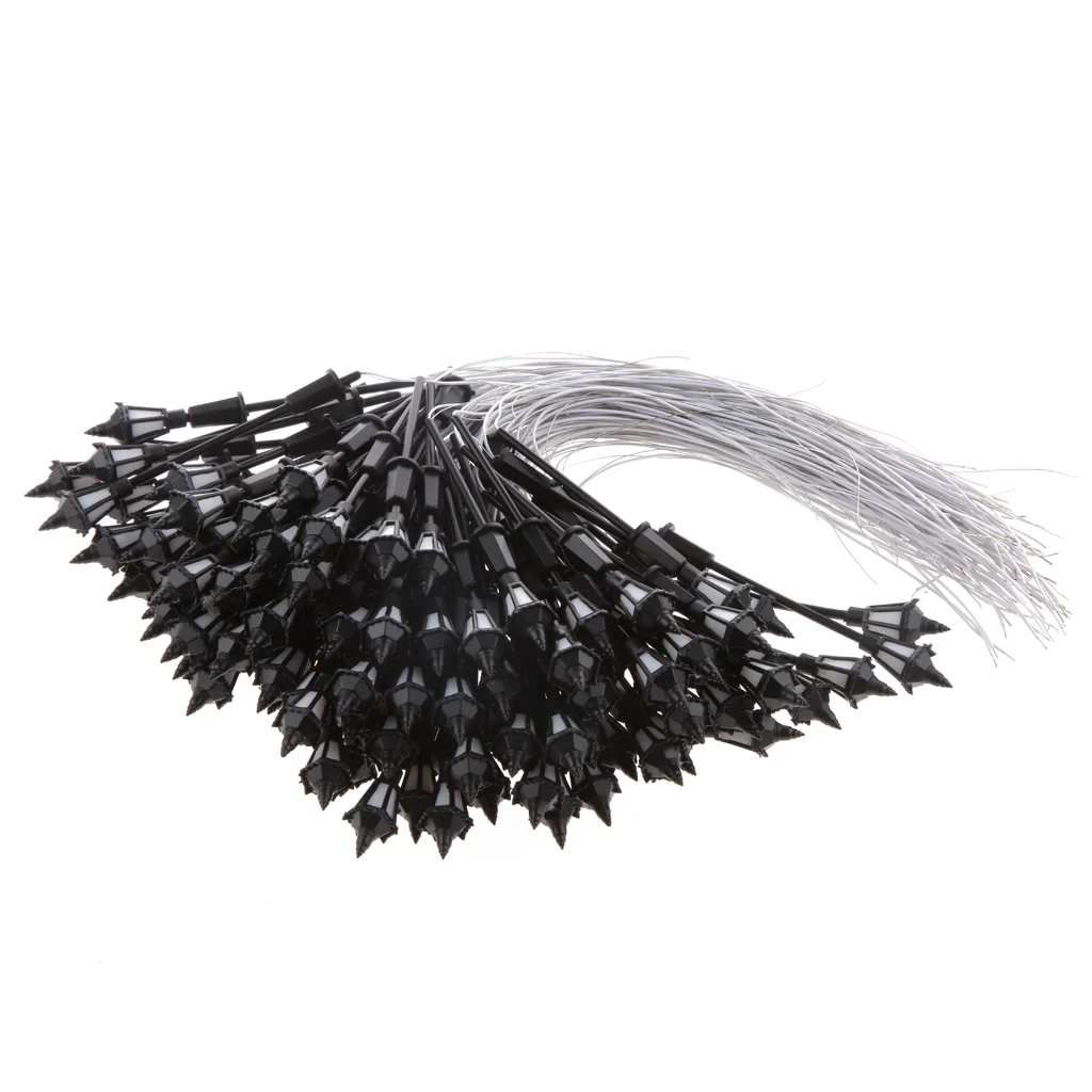 100pcs Pre-wired Model Lighting Lamp Street Lights for Highway Railway Buildings Scenery HO OO Scale Diorama or Layouts 100pcs Pre-wired Model Lighting Lamp Street Lights for Highway Railway Buildings Scenery HO OO Scale Diorama or Layouts