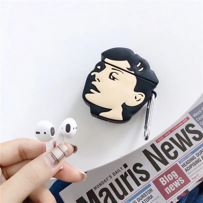 Милый силиконовый чехол для наушников с 3D рисунком Мэрилин Монро для Apple, новинка AirPods 1/2, беспроводная bluetooth-гарнитура