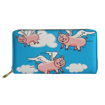 

Woman Purse Pig 3D Printing Women Wallet Long Pu Leather Purse Ladies Card Phone Holder For Female Clutch Casual Money Bag Large