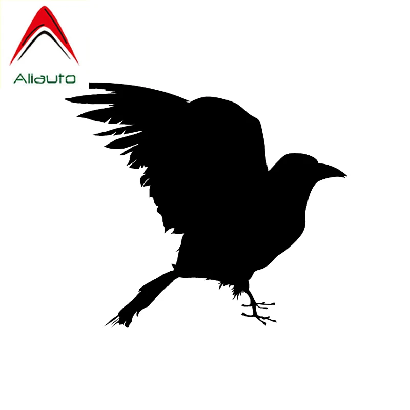 Высококачественная виниловая наклейка Aliauto с силуэтом вороны водонепроницаемая