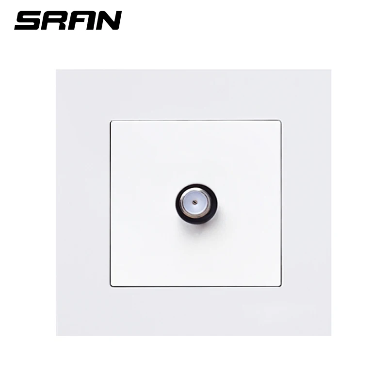 

SRAN satellite TV interface socket signal access socket home decoration wall 86 * 86mm flame retardant PC material panel