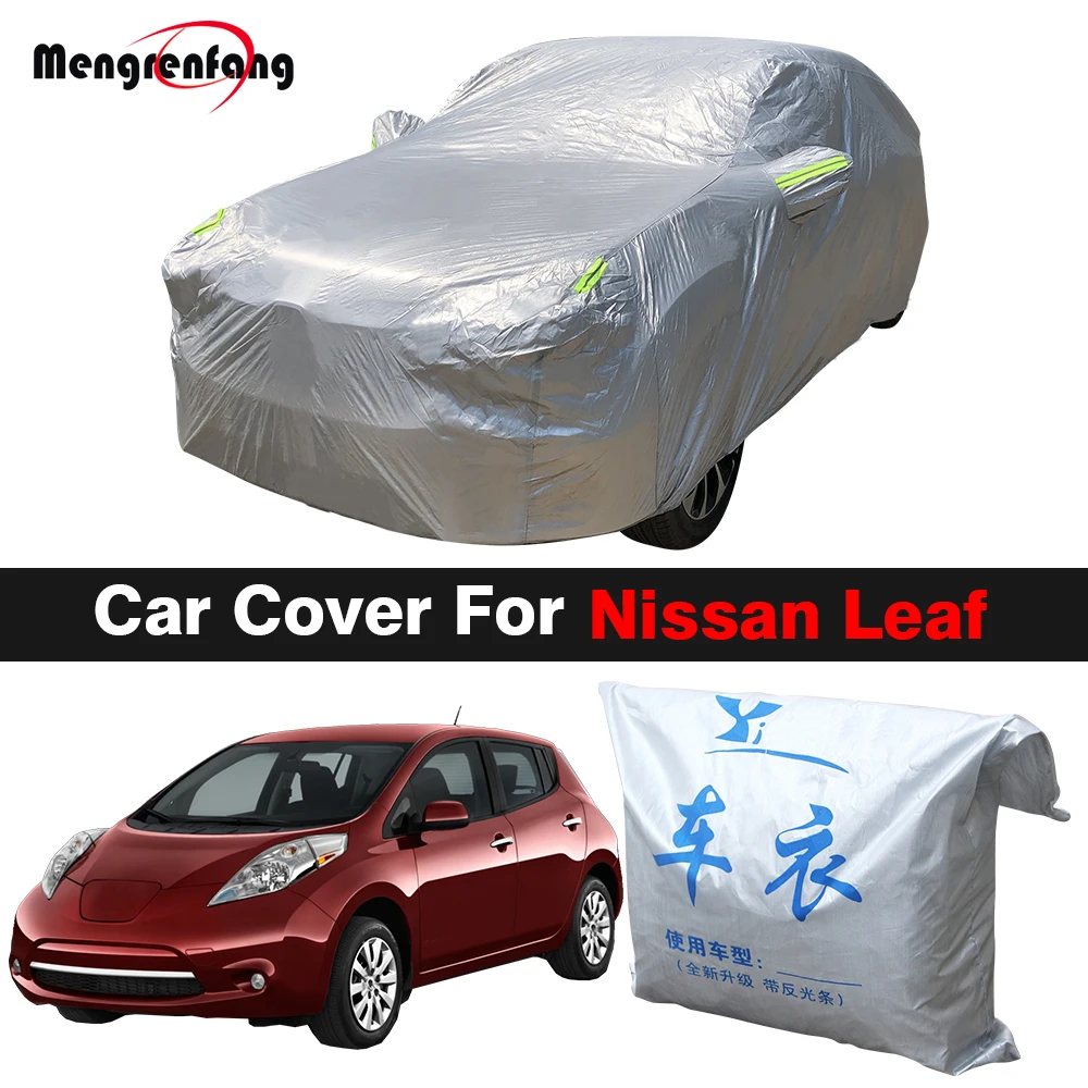 Full Car Cover For Nissan Leaf Outdoor Auto Antiuv Sun Shade Rain Snow Dust Protection Cover