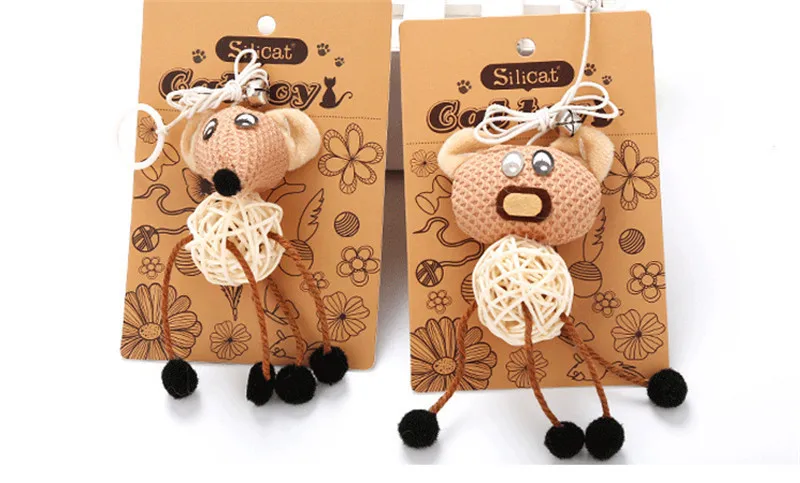 Игрушка для кошек из льна, ротанга, мячик, мышь, игрушка для питомцев, Каттен, игрушки для кошек, для котят