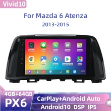 Dasaita Android 10.0 Car Radio for Mazda 6 Atenza 2013 2014 2015 2016 GPS DSP CarPlay Android Auto 9