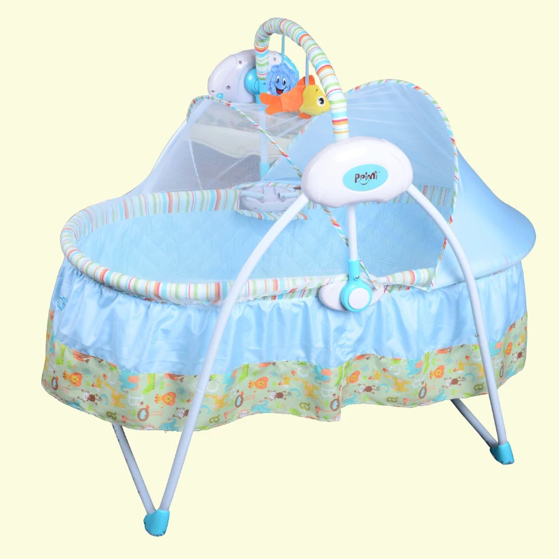 

834 Infant Electric Bassinet Baby Cradle Newborns Fully Automatic Cradle Hammock for Children Swing Hanging Basket