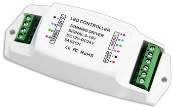 

3 channels LED rgb strip control dimmer 0-10V dimming driver