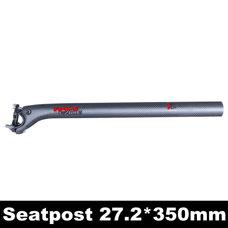 27.2X350mm Гонка лицо рядом матовый 3K из углеродного волокна, подседельный штырь для горного велосипеда MTB дорожный велосипед Запчасти смещение 20 мм 27,2/30,8/31,6 мм черный, красный - Цвет: 27.2X350mm