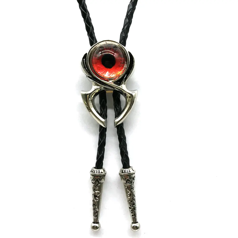 Spider shape Cat eye stone bolo tie for man cowboy western cowgirl lather rope zinc alloy necktie