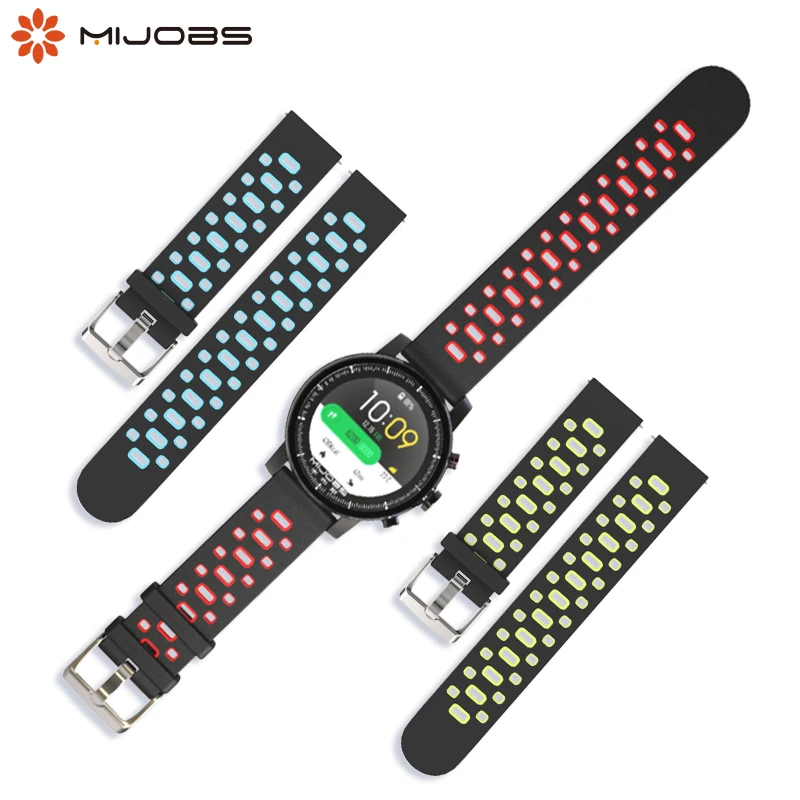 Силиконовый ремешок для часов Huami Amazfit Stratos 2 Bip PACE 22 мм аксессуары смарт