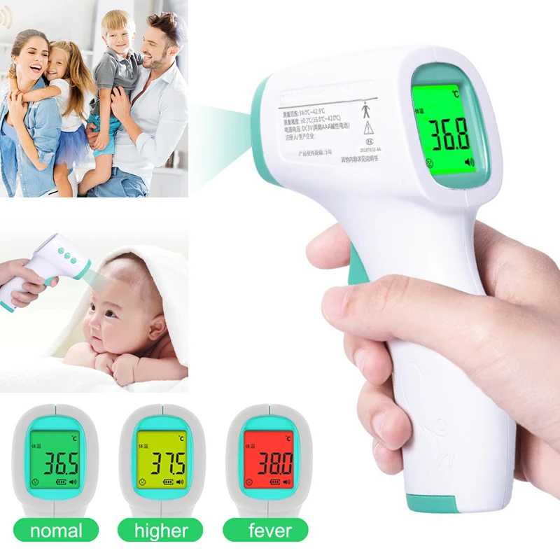 

Handheld Infrared Thermometer Forehead Body Temperature Meter Non-contact Measuring Adult Baby Dropship&Wholesale