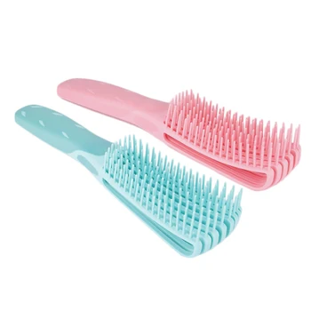 

Green/Pink Plastics Hair Comb Brush Scalp Massage Air Fluffy Hair Brush Angular Comb Hair Accessories Styling Tool