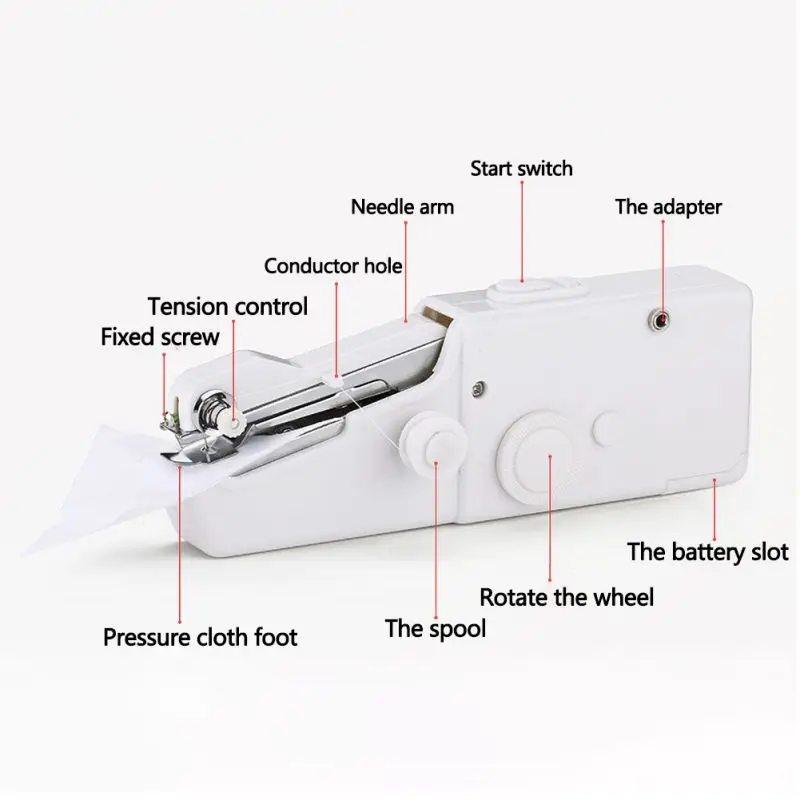 Портативная ручная швейная машина для одежды, для штор, ткань, швейная машина, бытовая ткань, ремесла, мебель для путешествий, аксессуары