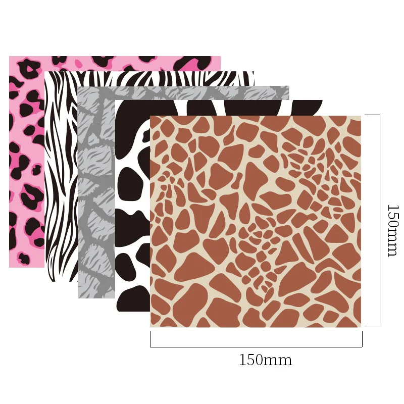 

200Sheets 5Patterns Animal Origami Paper 15cm Square Shaped DIY Handmade Paper Art Class Kids Elephant Giraffe Cow Deli 73400
