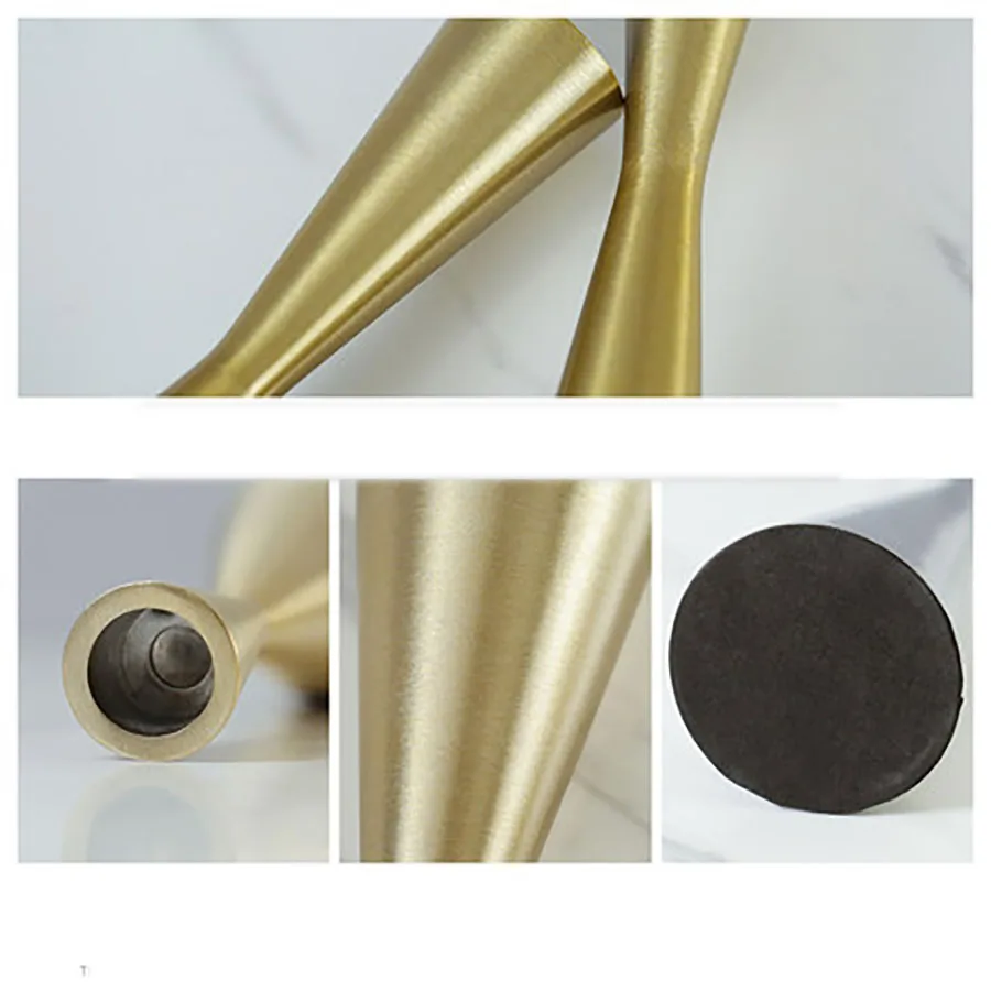 Простой современный подсвечники золото Дома Декоративные Свечи Фонари