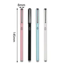 Deli cute 0,5 мм Металлическая Шариковая гелевая ручка для школы, Качественная ручка для письма, черный, синий, красный, заправка, kawaii, офисные, деловые, подарочные ручки