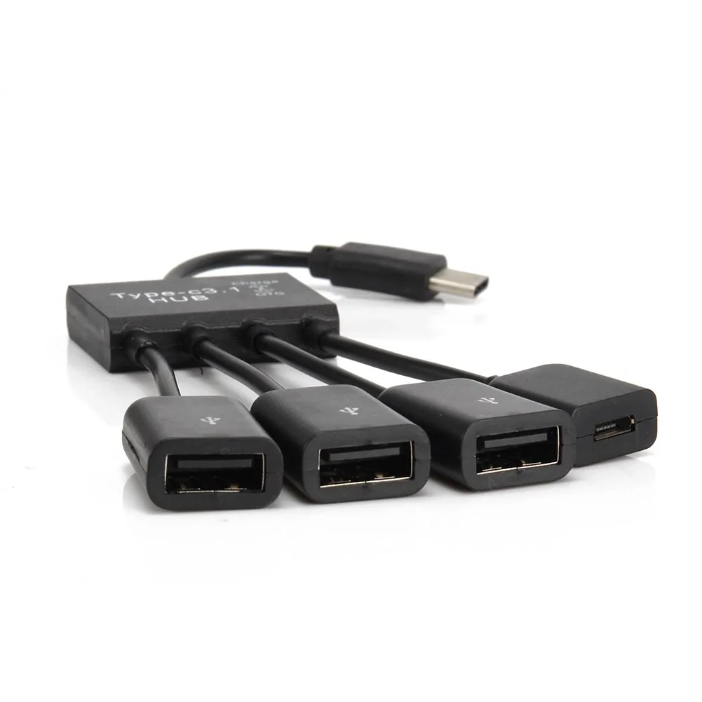 4 в 1 несколько Тип C к USB 2,0 адаптер OTG кабель конвертер данных адаптер для мыши клавиатуры JLRJ88