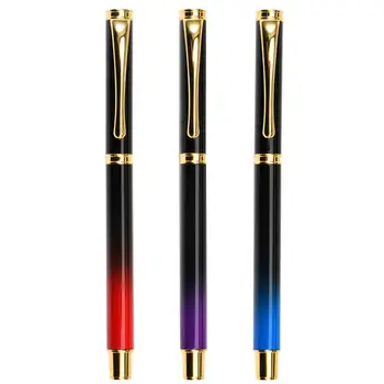 

3pcs Fountain Pen Gradient Color Metal Gel Pen Orb Pen for Business (Purple Gradient, Red Gradient, Blue Gradient)