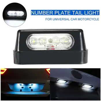 

4 LEDs LED License Plate Light Rear Lamp Trailer Step Lamp Tail Light for Car Boat RV Truck 12V E-marked