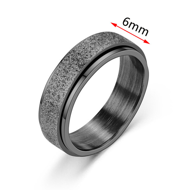 Ring For Women Spinner Fidgets Rings Stainless Steel Rotate Freely Spinning Anti Stress Accessories Jewelry 2021 Gifts