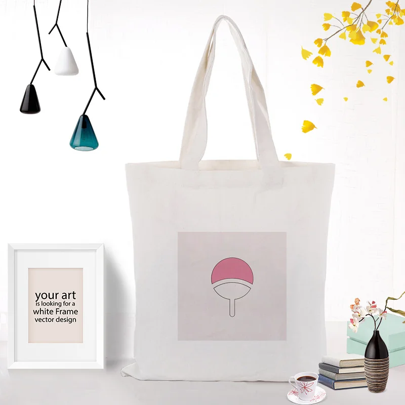 Наруто хозяйственная сумка, сумка-тоут, сумка на каждый день, холст, сумка, текст, сделай сам, пользовательский принт, логотип, эко многоразовая утилизация - Цвет: NARUTO018