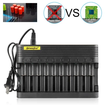 

Rechargeable 18650 16340 14500 Universal 10Slot Intelligent Battery Charger Battery Charger 18650 Charger 2-Slot Charger