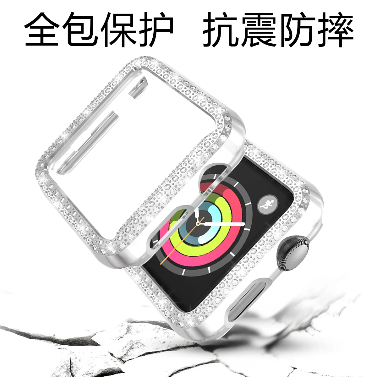 Чехол для часов apple watch 5 4 3 2 band case 38 мм 42 мм 40 мм 44 мм Защитная пленка для экрана ПК крышка для iWatch Series 5 4 3 2 1 Diamond