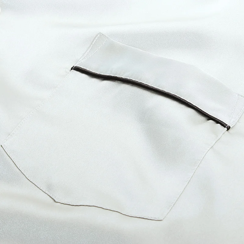 Благородные атласные пижамы мужские на весну осень Домашняя одежда шелковые для