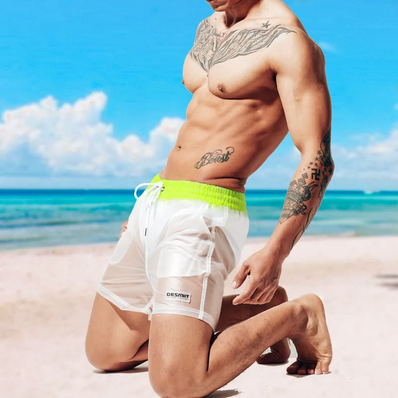 Sexy Men's Swimsuits - Desmiit See-Through Board Shorts – Oh My!