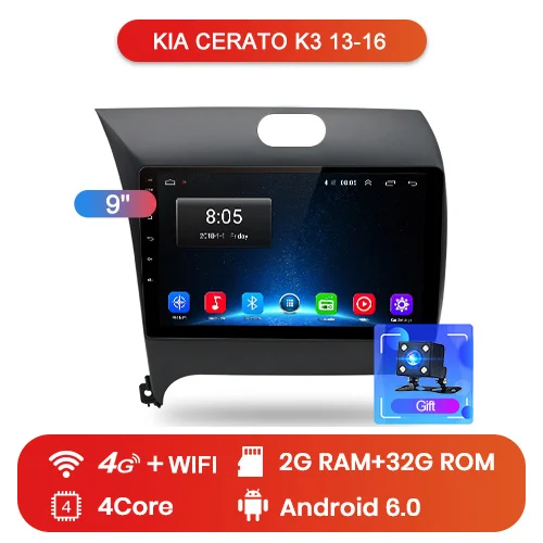 2-32GB for 4G Junsun V1 2G+ 32G Android 9,0 DSP для Kia Cerato K3 2013 автомобильный Радио Мультимедиа Видео плеер навигация gps RDS 2 din dvd - Цвет: 2-32GB for 4G