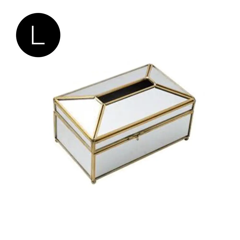 Европейский Креативный стеклоткань коробка простая гостиная коробка для салфеток высокое стекло+ Золотая отделка свет роскошный лоток для салфеток стекло - Цвет: Черный