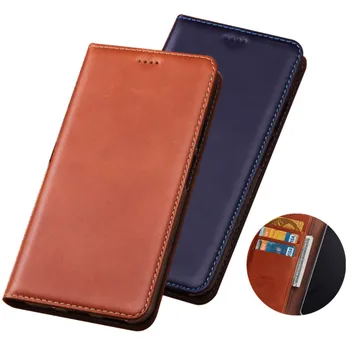 

Crazy Horse Cowhide Leather Magnetic Wallet Phone Bag For Meizu 16th Plus/Meizu 16th Phone Case Card Slot Holder Coque Funda