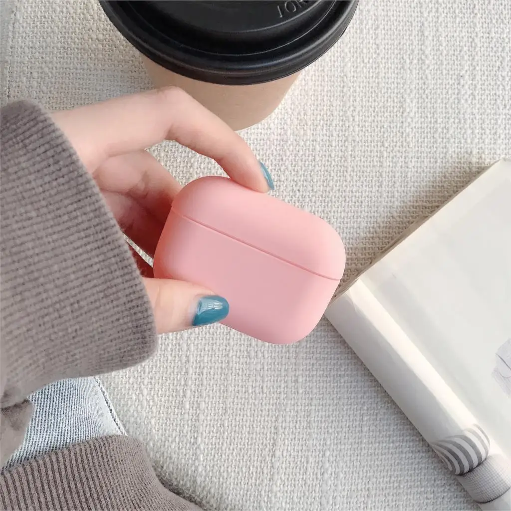 YOMILE прекрасный сплошной цвет песчаник PC чехол для наушников для Apple AirPods 3 Чехол AirPods3 цветной Full iphone Earpods аксессуары чехол