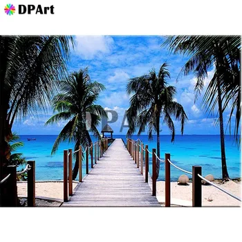 

Diamond Painting 5D Full Square/Round Drill Summer Hawaiian Beach Coconut Tree Daimond Embroidery Painting Cross Stitch M765
