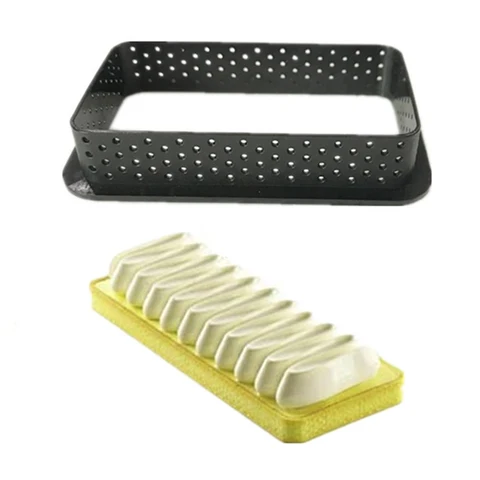 Pcs Mini Tart Ring Circle Cutter Tartlet Mold Small Pie Ring Heat-Resistant Perforated Cake Mousse Molds Non Stick Cake Mold