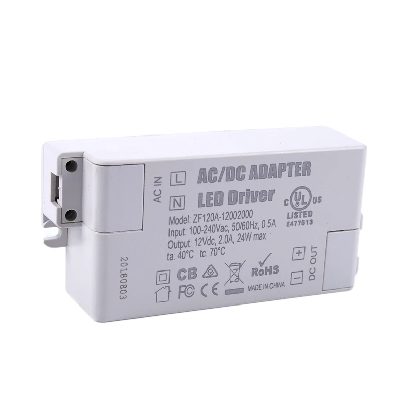 Горячая 24 Вт блок питания трансформатор Светодиодный драйвер 240 V-DC 12V для G4 MR11 MR16 светодиодные полосы