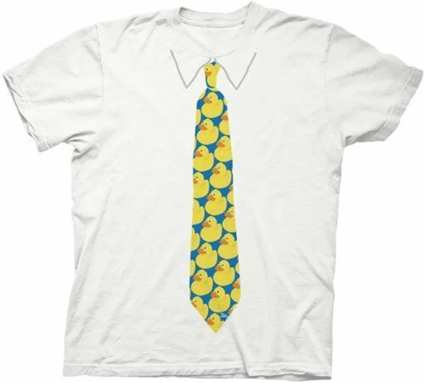 Adult Men'S How I Met Your Mother Tv Show Duck Necktie Barney White T-Shirt Fashion Classic Style Tee Shirt | Мужская одежда