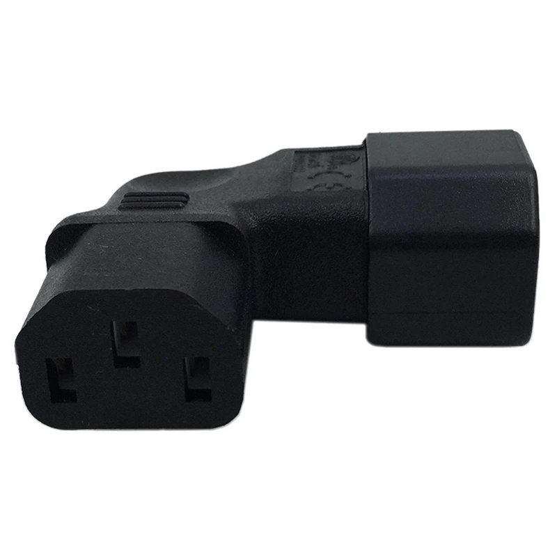 2 шт. правый/левый угол IEC 320 C14 3 контактный штекер к C13 женскому PDU PSU UPS адаптер