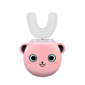 

Kid's Electric Toothbrush,Cartoon Silicone U-Shaped Children Power Electric Ultrasonic Toothbrush, Suitable for 2-6 Years Old