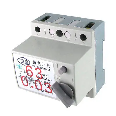 

AC 220V 63A 2P Switch Type ELCB Earth Leakage Circuit Breaker Zxdip