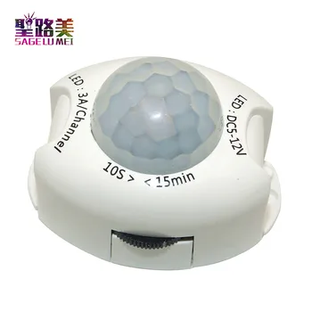 

Human Body Infrared PIR Motion Sensor Switch DC5V - 12V 3A Timer Automatic Switch For LED Strip Light Module Tape Free shipping