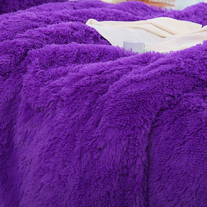 Dark Purple Современное однотонное мягкое длинное плюшевое одеяло, покрывало для дивана, покрывало для сна, переносное холодостойкое теплое удобное постельное белье, одеяло - Цвет: Dark Purple